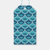 Aangepaste kleuren voor Scallop Floral Cadeaulabel (Achterkant)
