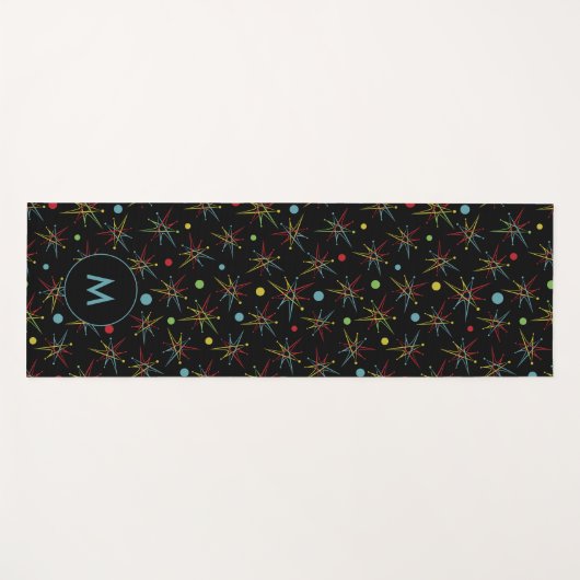 Aangepaste kleuren voor spatie-tijdperk Retro Yogamat (Voorkant (horizontaal))