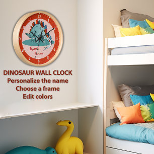 Aangepaste kleuren voor Stegosaurus (3) Ronde Klok