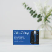 Aangepaste kleuren voor zwarte en blauwe Tuxedo Visitekaartje (Staand voorkant)