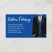 Aangepaste kleuren voor zwarte en blauwe Tuxedo Visitekaartje (Voorkant)