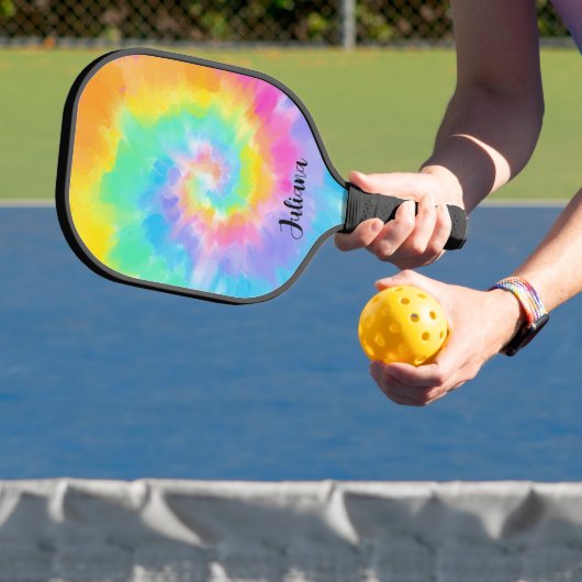 Aangepaste kleuren waterverf pickleball paddle (Insitu)