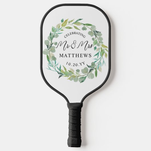 Aangepaste kleuren-weduwnaar-groen pickleball paddle (Achterkant)