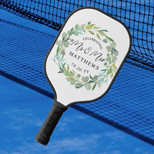 Aangepaste kleuren-weduwnaar-groen pickleball paddle