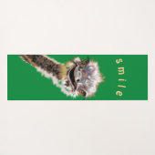 Aangepaste kleuren Yoga Mat Happy Ostrich - Groen (Achterkant (horizontaal))