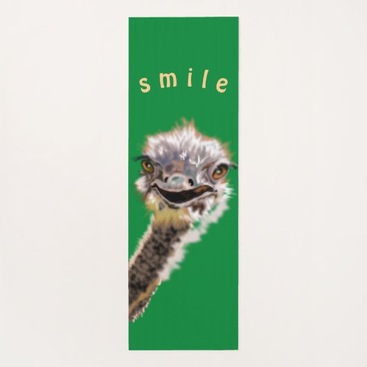Aangepaste kleuren Yoga Mat Happy Ostrich - Groen (Achterkant)