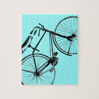 Aangepaste kleurenachtergrond |  fiets legpuzzel