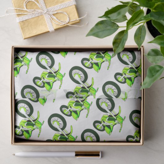 Aangepaste kleurenachtergrond groene vuile motorfi tissuepapier (Geschenk)