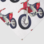 Aangepaste kleurenachtergrond rode vuilnisbak moto tissuepapier (Detail)