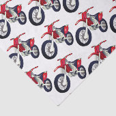 Aangepaste kleurenachtergrond rode vuilnisbak moto tissuepapier (Detail)