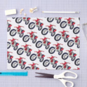 Aangepaste kleurenachtergrond rode vuilnisbak moto tissuepapier (Craft)