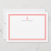 Aangepaste kleurenanker voor moderne klassieke gre notitiekaartje (Voorkant)