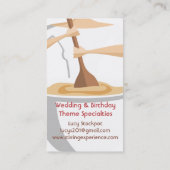 Aangepaste kleurenbakkerij-vrouw die grote kom roe visitekaartje (Achterkant)