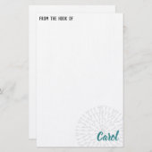 Aangepaste kleurenbalk briefpapier (Voorkant / Achterkant)