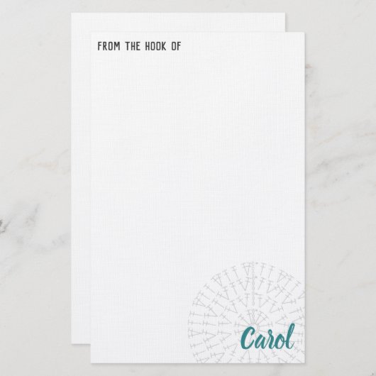 Aangepaste kleurenbalk briefpapier (Voorkant / Achterkant)