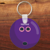 Aangepaste kleurenbalken | Paars en roze Sleutelhanger (Voorkant)