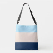 Aangepaste Kleurenblok Lichtblauw Beige & Marine B Tote Bag (Achterkant)