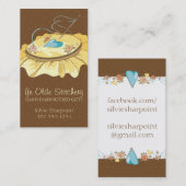 Aangepaste kleurenborduurbloemen voor hoepenhoezen visitekaartje (Voorkant / Achterkant)