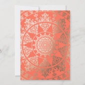 Aangepaste kleurenbridale douche-uitnodigingen Gol Kaart (Achterkant)