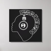 Aangepaste kleurencanvas muziek afdrukken