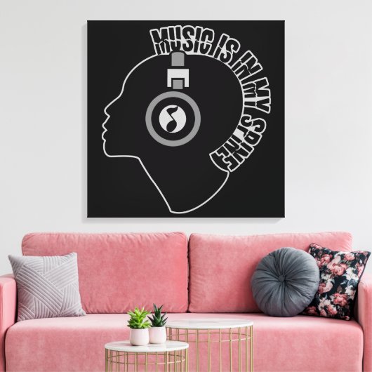 Aangepaste kleurencanvas muziek afdrukken (Insitu (Woonkamer))