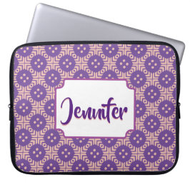 aangepaste kleurencirkel en puntontwerp laptop sleeve