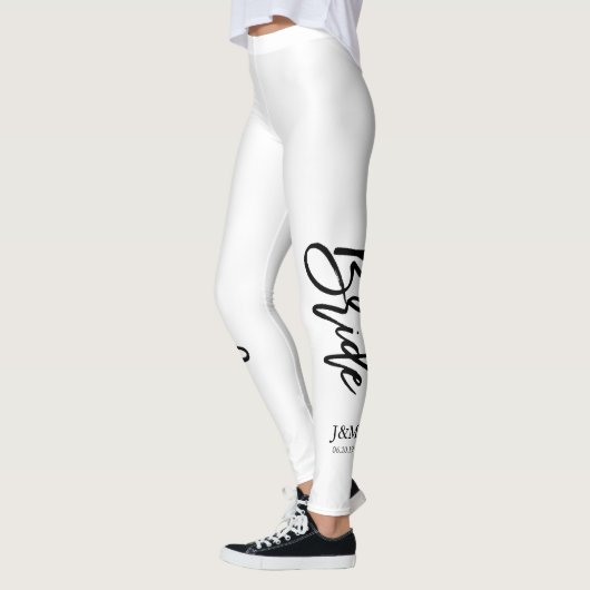 Aangepaste kleurendeclaratiescript "Bride" Leggings (Links)