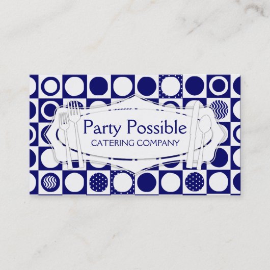 Aangepaste kleurendetende keuken chef-cateringkaar visitekaartje (Voorkant)