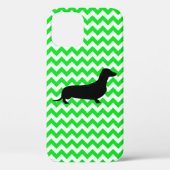 Aangepaste kleurendruk met Dachshund Silhouette Ca Case-Mate iPhone Case (Achterkant)