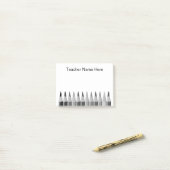 Aangepaste kleurenencils voor leraren post-it® notes (Op bureau)