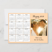 Aangepaste kleurenfamilie Portret Mini 2021 Kalend Magnetische Uitnodiging (Voorkant)