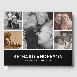 Aangepaste kleurenfotocollage | Funeral Guest Book Gastenboek