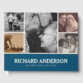 Aangepaste kleurenfotocollage | Funeral Guest Book Gastenboek