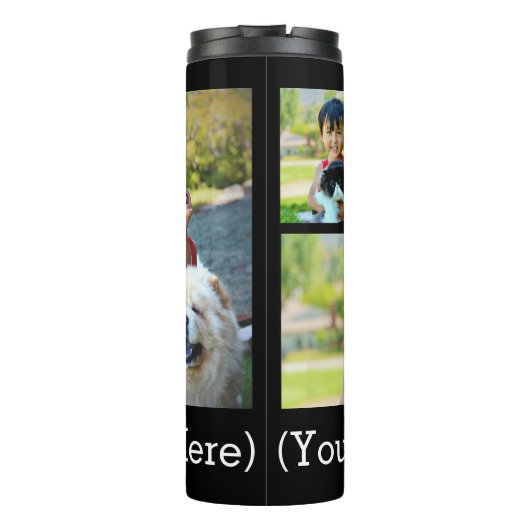 Aangepaste kleurenfotocollage thermosbeker (Achterkant)