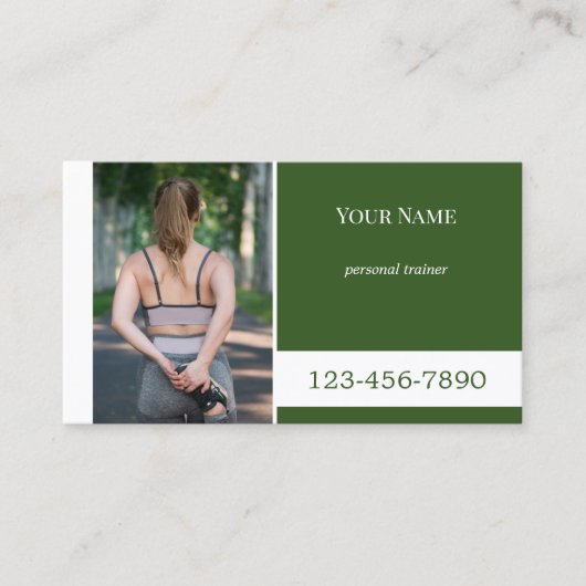 Aangepaste kleurenfotofitness - persoonlijke train visitekaartje (Voorkant)