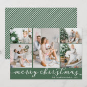 Aangepaste kleurenfotokaart voor fijne kerst met v feestdagenkaart (Voorkant / Achterkant)