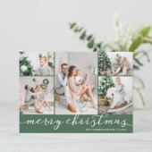 Aangepaste kleurenfotokaart voor fijne kerst met v feestdagenkaart (Staand voorkant)