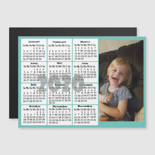 Aangepaste kleurenfotokalender magnetische uitnodiging