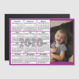 Aangepaste kleurenfotokalender magnetische uitnodiging