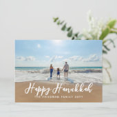 Aangepaste kleurenfoto's op de groet Hanukkah Feestdagenkaart (Staand voorkant)