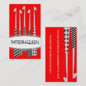 aangepaste kleurenhaakpatronen zwart wit visitekaartje (Voorkant / Achterkant)