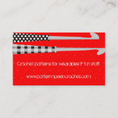 aangepaste kleurenhaakpatronen zwart wit visitekaartje (Achterkant)