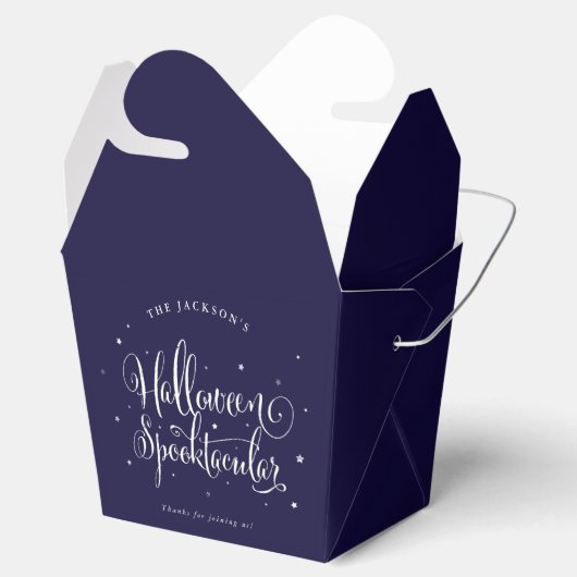 Aangepaste kleurenhalloween Spooktacular Favor Box Bedankdoosjes (Geopend)