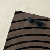 Aangepaste kleurenhanddoek met leeuw - bruin strandlaken (In situ)