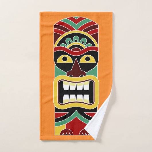 Aangepaste kleurenhanddoek voor Cool Tiki 2 Handdoek (Handdoek)