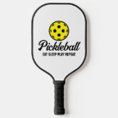 Aangepaste kleurenhandschoen met grappig citaat pickleball paddle (Voorkant)