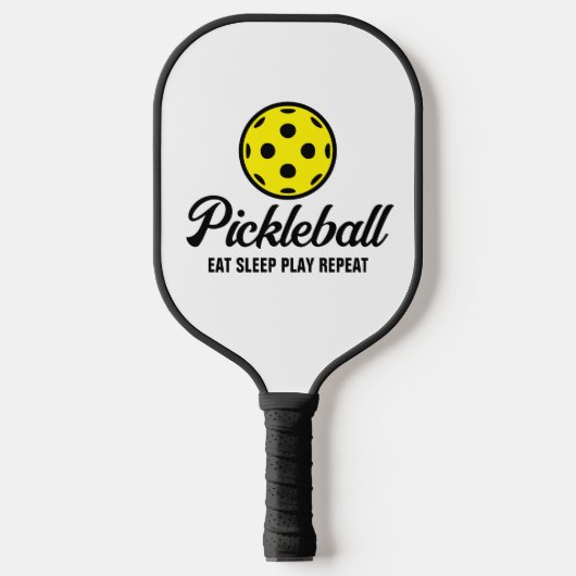 Aangepaste kleurenhandschoen met grappig citaat pickleball paddle (Voorkant)
