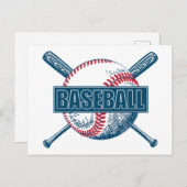 Aangepaste kleurenhonkbal briefkaart (Voorkant / Achterkant)