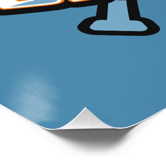 Aangepaste kleurenhonkbal perfect poster (Hoek)