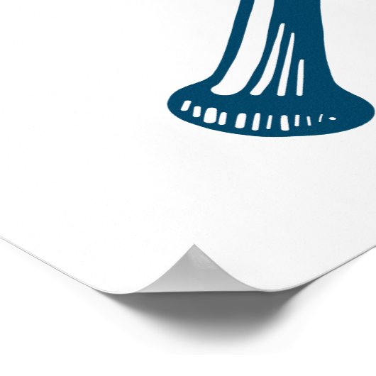 Aangepaste kleurenhonkbal poster (Hoek)